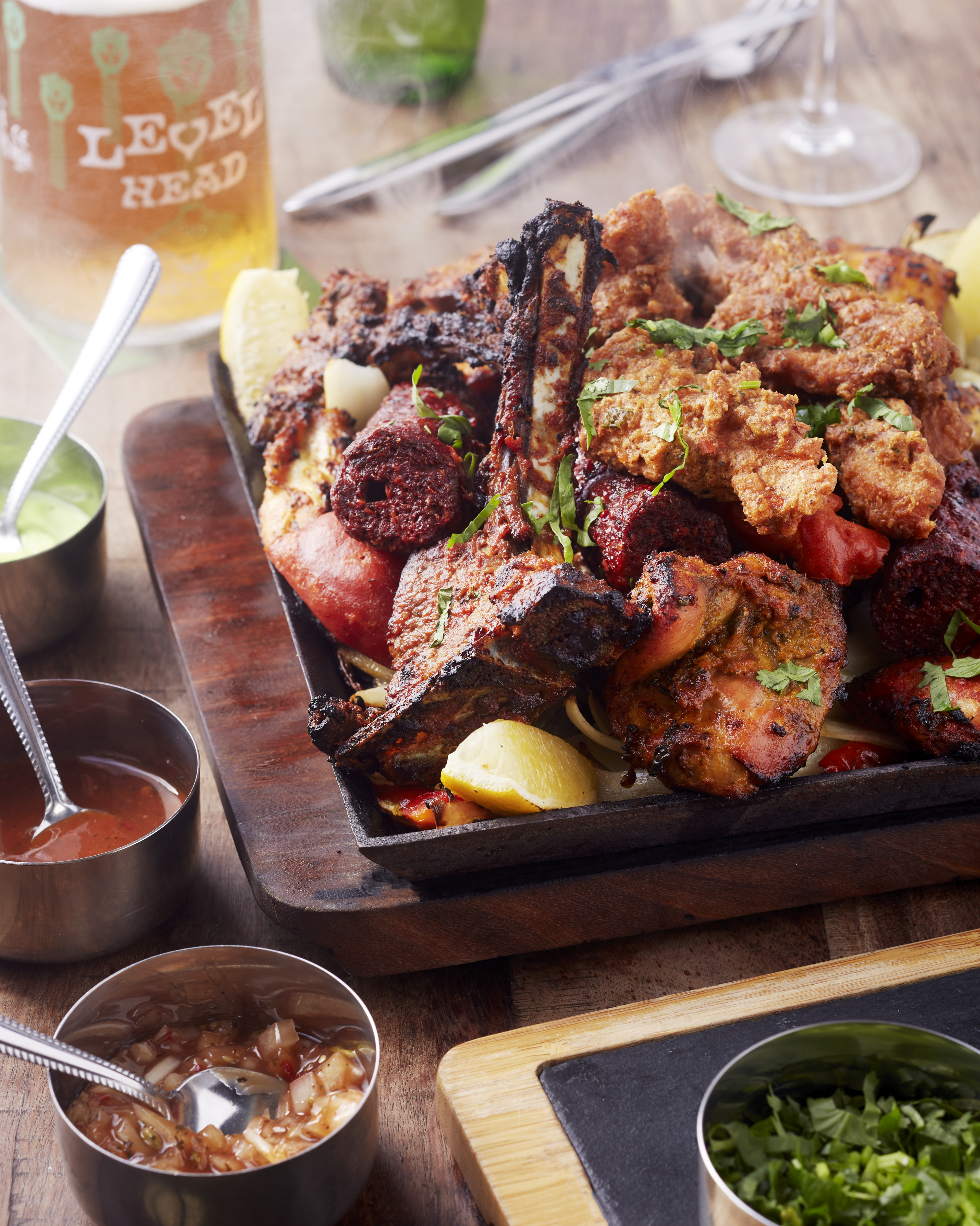 Tandoori mixed grill platter at Smokey Barrels near Birmingham Airport