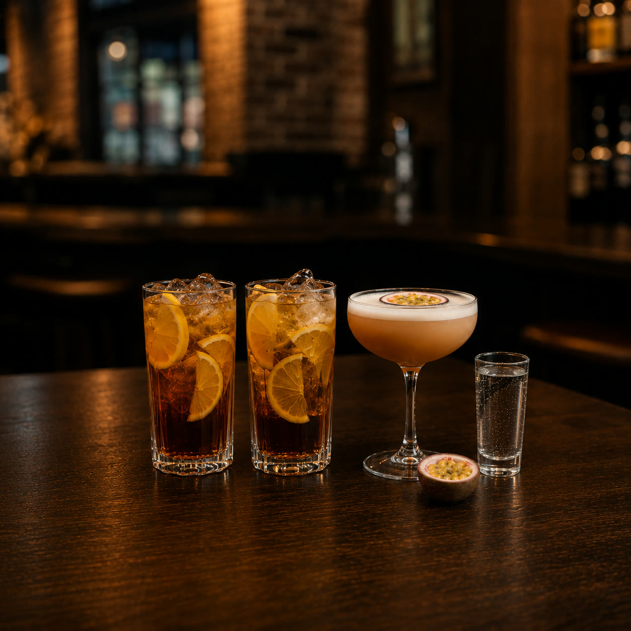 Premium cocktails including a pornstar martini at Smokey Barrels